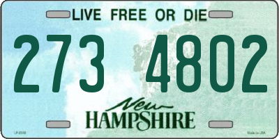 NH license plate 2734802