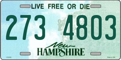NH license plate 2734803