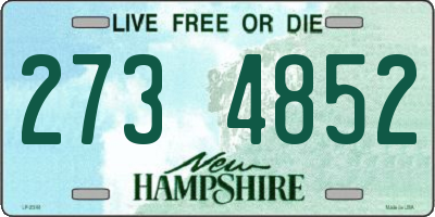 NH license plate 2734852