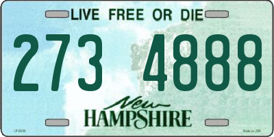 NH license plate 2734888