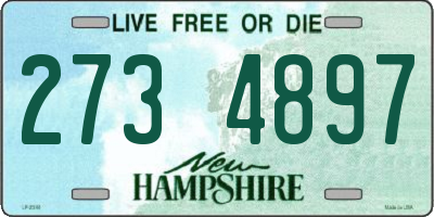 NH license plate 2734897