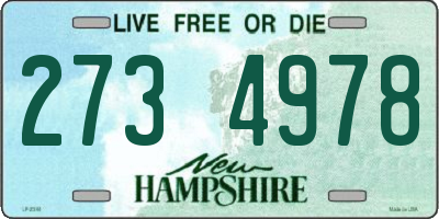 NH license plate 2734978