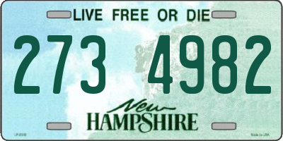 NH license plate 2734982