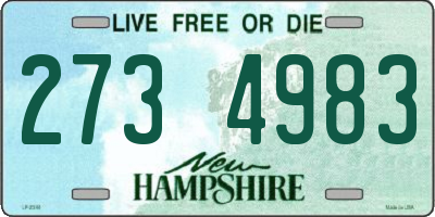 NH license plate 2734983