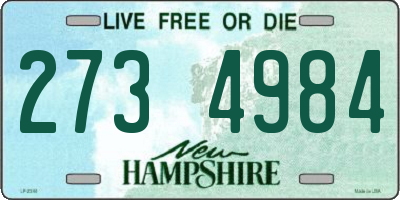 NH license plate 2734984