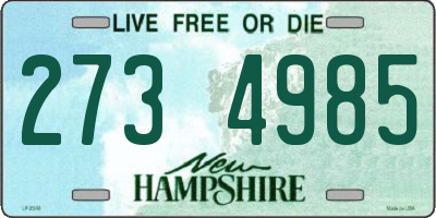 NH license plate 2734985