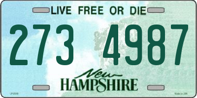 NH license plate 2734987