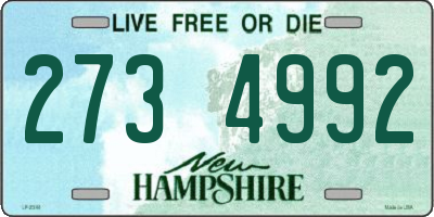 NH license plate 2734992
