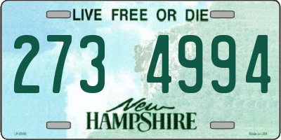 NH license plate 2734994