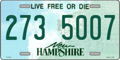 NH license plate 2735007