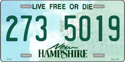 NH license plate 2735019