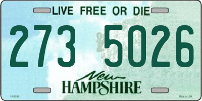 NH license plate 2735026