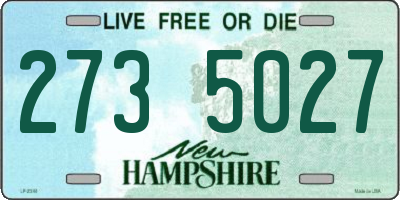 NH license plate 2735027