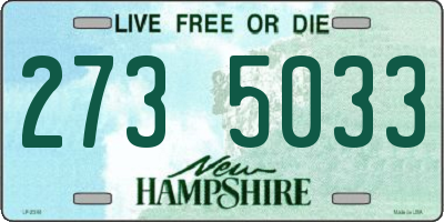 NH license plate 2735033