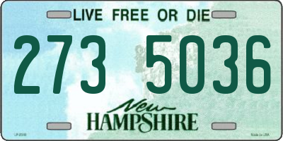 NH license plate 2735036