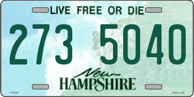 NH license plate 2735040