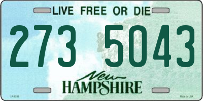 NH license plate 2735043