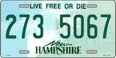 NH license plate 2735067