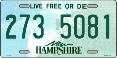 NH license plate 2735081