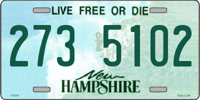NH license plate 2735102