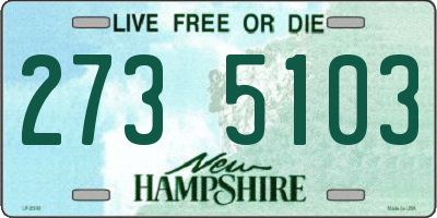 NH license plate 2735103