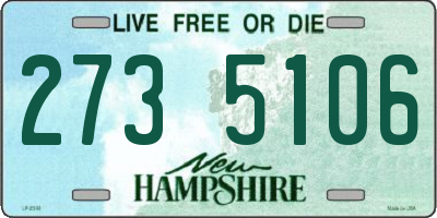 NH license plate 2735106