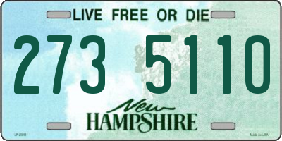 NH license plate 2735110
