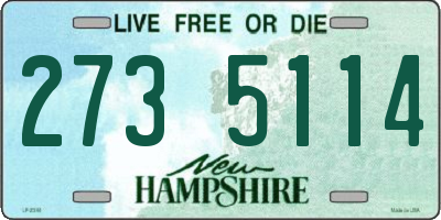 NH license plate 2735114