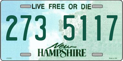 NH license plate 2735117