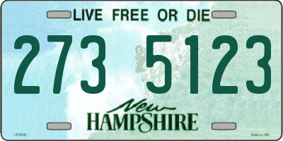 NH license plate 2735123