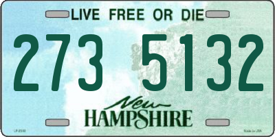 NH license plate 2735132