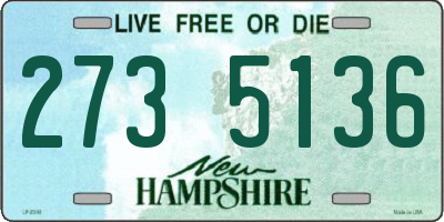 NH license plate 2735136