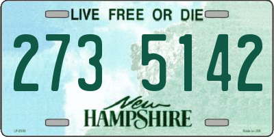 NH license plate 2735142