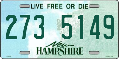 NH license plate 2735149