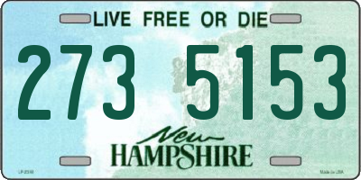 NH license plate 2735153