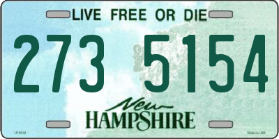 NH license plate 2735154