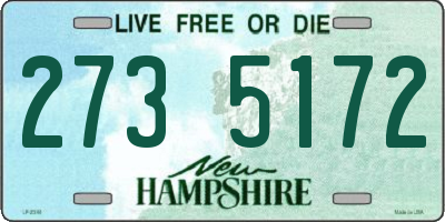 NH license plate 2735172
