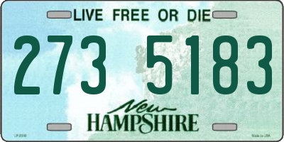 NH license plate 2735183