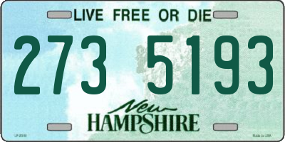 NH license plate 2735193