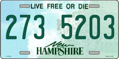 NH license plate 2735203