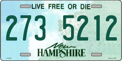 NH license plate 2735212