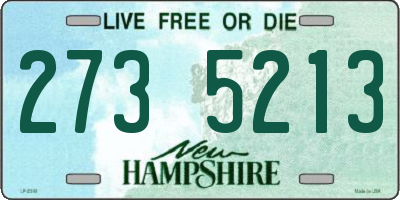 NH license plate 2735213