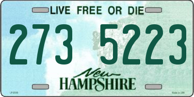 NH license plate 2735223