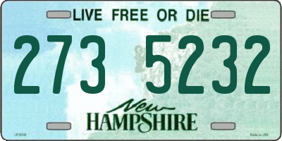 NH license plate 2735232