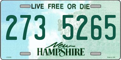 NH license plate 2735265
