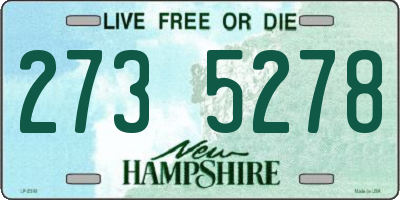 NH license plate 2735278