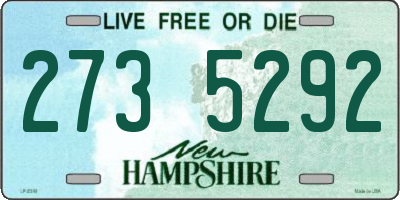 NH license plate 2735292