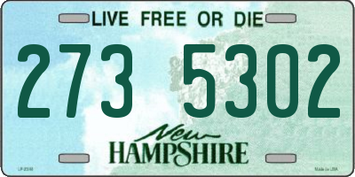 NH license plate 2735302