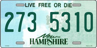 NH license plate 2735310