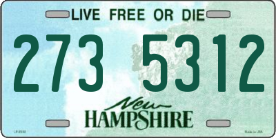 NH license plate 2735312